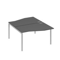 А4 С2 190 АР (Антрацит премиум/Серый) Рабочая станция каркас DUE столы 2х140 Техно