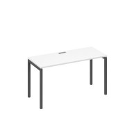 А4 А2 004 БП (Белый премиум/Антрацит) Стол письменный на металлокаркасе DUE