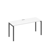 А4 А2 005 БП (Белый премиум/Антрацит) Стол письменный на металлокаркасе DUE