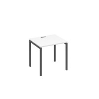 А4 А2 011 БП (Белый премиум/Антрацит) Стол письменный на металлокаркасе DUE