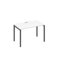 А4 А2 013 БП (Белый премиум/Антрацит) Стол письменный на металлокаркасе DUE