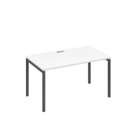 А4 А2 024 БП (Белый премиум/Антрацит) Стол письменный на металлокаркасе DUE