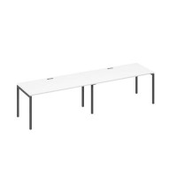 А4 А2 025-2 БП (Белый премиум/Антрацит) Рабочая станция 2х160 опоры DUE