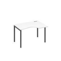 А4 А2 042 БП (Белый премиум/Антрацит) Стол эргономичный правый "Классика" на металлокаркасе DUE