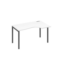 А4 А2 044 БП (Белый премиум/Антрацит) Стол эргономичный правый "Классика" на металлокаркасе DUE
