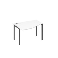 А4 А2 051 БП (Белый премиум/Антрацит) Стол эргономичный левый "Техно" на металлокаркасе DUE