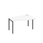 А4 А2 054 БП (Белый премиум/Антрацит) Стол эргономичный правый "Техно" на металлокаркасе DUE