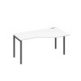 А4 А2 056 БП (Белый премиум/Антрацит) Стол эргономичный правый "Техно" на металлокаркасе DUE