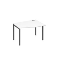 А4 А2 062 БП (Белый премиум/Антрацит) Стол эргономичный правый "Техно" на металлокаркасе DUE