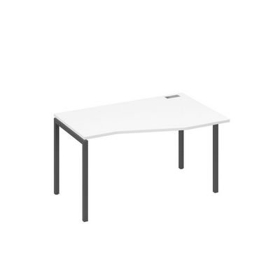 А4 А2 064 БП (Белый премиум/Антрацит) Стол эргономичный правый "Техно" на металлокаркасе DUE