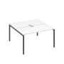 А4 А2 174 БП (Белый премиум/Антрацит) Рабочая станция на каркасе DUE столы 2х140
