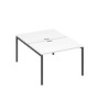 А4 А2 176 БП (Белый премиум/Антрацит) Рабочая станция на каркасе DUE столы 2х120