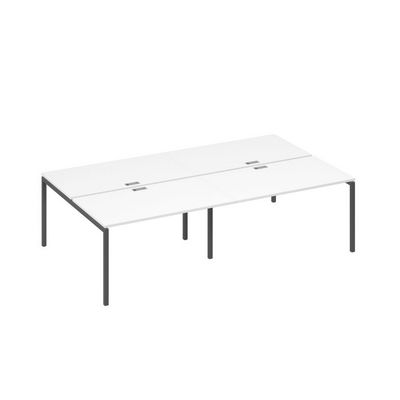 А4 А2 177-2 БП (Белый премиум/Антрацит) Рабочая станция металлокаркас DUE 4х140