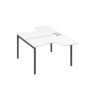 А4 А2 180 БП (Белый премиум/Антрацит) Рабочая станция опоры DUE столы 2х120 Классика