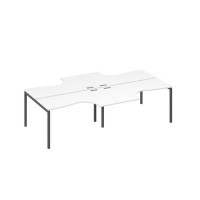 А4 А2 181-2 БП (Белый премиум/Антрацит) Рабочая станция DUE столы 4х140 Классика