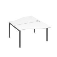 А4 А2 187 БП (Белый премиум/Антрацит) Рабочая станция опоры DUE со столами Техно 2х140