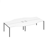 А4 А2 188-2 БП (Белый премиум/Антрацит) Рабочая станция каркас DUE столы 4х160 Техно