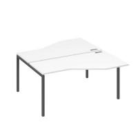 А4 А2 188 БП (Белый премиум/Антрацит) Рабочая станция опоры DUE со столами Техно 2х160