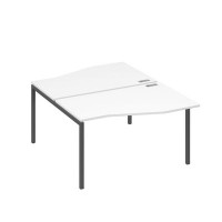А4 А2 190 БП (Белый премиум/Антрацит) Рабочая станция каркас DUE столы 2х140 Техно