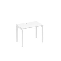 А4 Б2 002 БП (Белый премиум/Белый) Стол письменный на металлокаркасе DUE