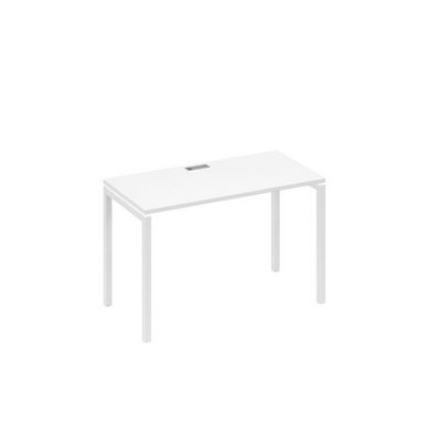 А4 Б2 003 БП (Белый премиум/Белый) Стол письменный на металлокаркасе DUE