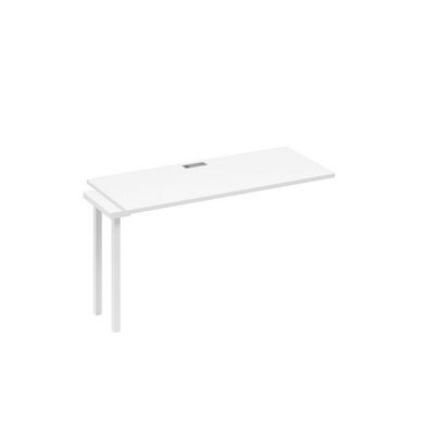 А4 Б2 004-1 БП (Белый премиум/Белый) Секция стола 140 рабочей станции на каркасе DUE