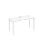 А4 Б2 004 БП (Белый премиум/Белый) Стол письменный на металлокаркасе DUE