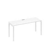 А4 Б2 005 БП (Белый премиум/Белый) Стол письменный на металлокаркасе DUE