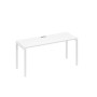 А4 Б2 005 БП (Белый премиум/Белый) Стол письменный на металлокаркасе DUE