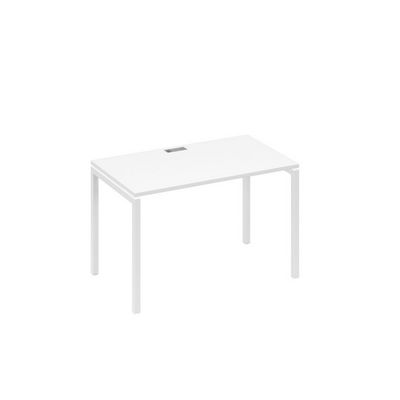 А4 Б2 013 БП (Белый премиум/Белый) Стол письменный на металлокаркасе DUE