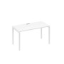 А4 Б2 014 БП (Белый премиум/Белый) Стол письменный на металлокаркасе DUE