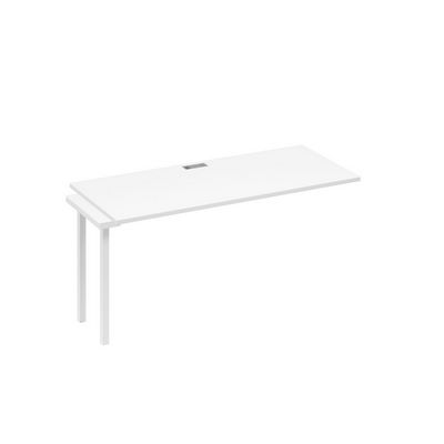 А4 Б2 015-1 БП (Белый премиум/Белый) Секция стола 160 рабочей станции на каркасе DUE