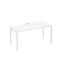 А4 Б2 015 БП (Белый премиум/Белый) Стол письменный на металлокаркасе DUE