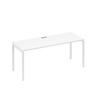 А4 Б2 016 БП (Белый премиум/Белый) Стол письменный на металлокаркасе DUE