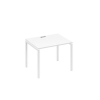 А4 Б2 022 БП (Белый премиум/Белый) Стол письменный на металлокаркасе DUE
