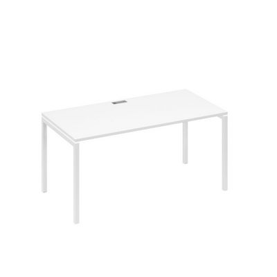 А4 Б2 025 БП (Белый премиум/Белый) Стол письменный на металлокаркасе DUE
