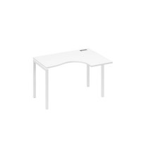 А4 Б2 032 БП (Белый премиум/Белый) Стол эргономичный правый "Классика" на металлокаркасе DUE