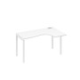 А4 Б2 034 БП (Белый премиум/Белый) Стол эргономичный правый "Классика" на металлокаркасе DUE