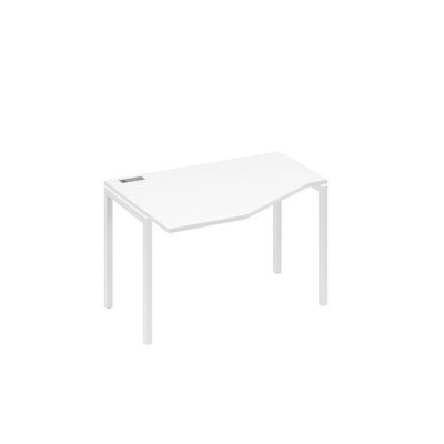 А4 Б2 051 БП (Белый премиум/Белый) Стол эргономичный левый "Техно" на металлокаркасе DUE