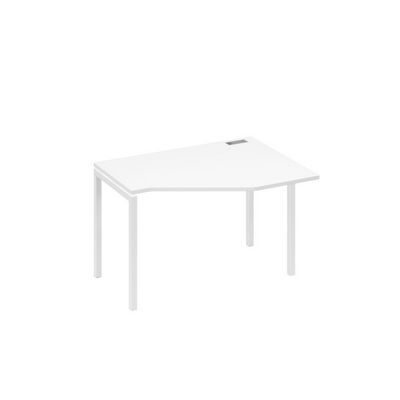 А4 Б2 052 БП (Белый премиум/Белый) Стол эргономичный правый "Техно" на металлокаркасе DUE
