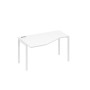 А4 Б2 053 БП (Белый премиум/Белый) Стол эргономичный левый "Техно" на металлокаркасе DUE