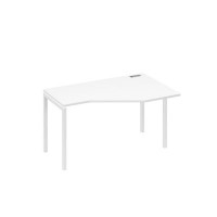А4 Б2 054 БП (Белый премиум/Белый) Стол эргономичный правый "Техно" на металлокаркасе DUE