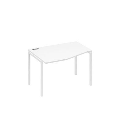 А4 Б2 061 БП (Белый премиум/Белый) Стол эргономичный левый "Техно" на металлокаркасе DUE