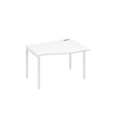 А4 Б2 062 БП (Белый премиум/Белый) Стол эргономичный правый "Техно" на металлокаркасе DUE