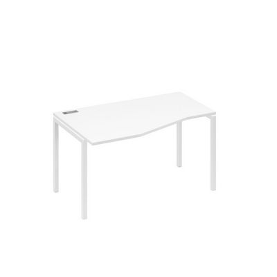 А4 Б2 063 БП (Белый премиум/Белый) Стол эргономичный левый "Техно" на металлокаркасе DUE