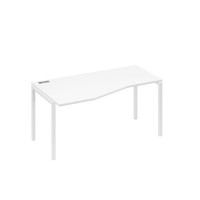 А4 Б2 065 БП (Белый премиум/Белый) Стол эргономичный левый "Техно" на металлокаркасе DUE