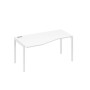 А4 Б2 065 БП (Белый премиум/Белый) Стол эргономичный левый "Техно" на металлокаркасе DUE