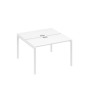 А4 Б2 170 БП (Белый премиум/Белый) Рабочая станция на каркасе DUE столы 2х120