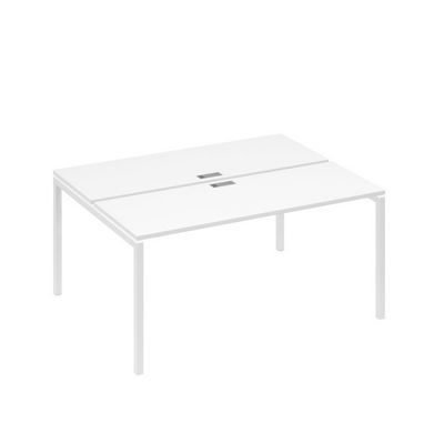 А4 Б2 172 БП (Белый премиум/Белый) Рабочая станция на каркасе DUE столы 2х160