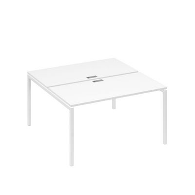 А4 Б2 174 БП (Белый премиум/Белый) Рабочая станция на каркасе DUE столы 2х140